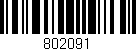 Código de barras (EAN, GTIN, SKU, ISBN): '802091'