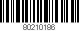 Código de barras (EAN, GTIN, SKU, ISBN): '80210186'