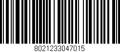 Código de barras (EAN, GTIN, SKU, ISBN): '8021233047015'