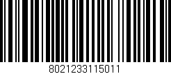 Código de barras (EAN, GTIN, SKU, ISBN): '8021233115011'