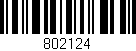 Código de barras (EAN, GTIN, SKU, ISBN): '802124'