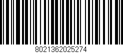 Código de barras (EAN, GTIN, SKU, ISBN): '8021362025274'