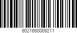 Código de barras (EAN, GTIN, SKU, ISBN): '8021660009211'