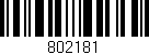 Código de barras (EAN, GTIN, SKU, ISBN): '802181'