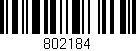 Código de barras (EAN, GTIN, SKU, ISBN): '802184'