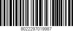 Código de barras (EAN, GTIN, SKU, ISBN): '8022297019987'