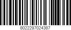 Código de barras (EAN, GTIN, SKU, ISBN): '8022297024387'