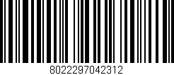 Código de barras (EAN, GTIN, SKU, ISBN): '8022297042312'