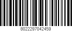 Código de barras (EAN, GTIN, SKU, ISBN): '8022297042459'