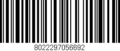 Código de barras (EAN, GTIN, SKU, ISBN): '8022297056692'