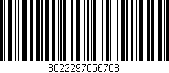 Código de barras (EAN, GTIN, SKU, ISBN): '8022297056708'