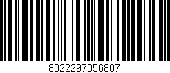 Código de barras (EAN, GTIN, SKU, ISBN): '8022297056807'