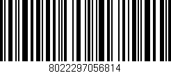 Código de barras (EAN, GTIN, SKU, ISBN): '8022297056814'