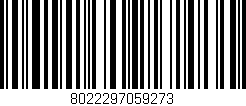 Código de barras (EAN, GTIN, SKU, ISBN): '8022297059273'