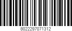 Código de barras (EAN, GTIN, SKU, ISBN): '8022297071312'