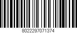 Código de barras (EAN, GTIN, SKU, ISBN): '8022297071374'