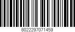 Código de barras (EAN, GTIN, SKU, ISBN): '8022297071459'