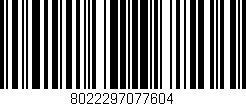 Código de barras (EAN, GTIN, SKU, ISBN): '8022297077604'