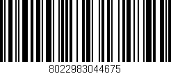 Código de barras (EAN, GTIN, SKU, ISBN): '8022983044675'