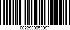 Código de barras (EAN, GTIN, SKU, ISBN): '8022983050997'