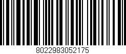 Código de barras (EAN, GTIN, SKU, ISBN): '8022983052175'