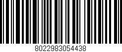 Código de barras (EAN, GTIN, SKU, ISBN): '8022983054438'