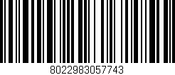 Código de barras (EAN, GTIN, SKU, ISBN): '8022983057743'