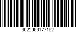 Código de barras (EAN, GTIN, SKU, ISBN): '8022983177182'