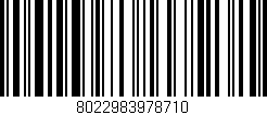 Código de barras (EAN, GTIN, SKU, ISBN): '8022983978710'
