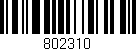 Código de barras (EAN, GTIN, SKU, ISBN): '802310'