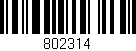 Código de barras (EAN, GTIN, SKU, ISBN): '802314'