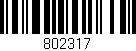 Código de barras (EAN, GTIN, SKU, ISBN): '802317'