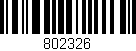 Código de barras (EAN, GTIN, SKU, ISBN): '802326'