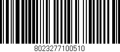 Código de barras (EAN, GTIN, SKU, ISBN): '8023277100510'