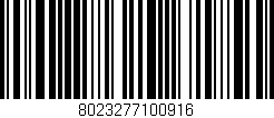 Código de barras (EAN, GTIN, SKU, ISBN): '8023277100916'