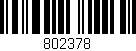 Código de barras (EAN, GTIN, SKU, ISBN): '802378'