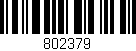 Código de barras (EAN, GTIN, SKU, ISBN): '802379'