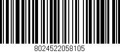Código de barras (EAN, GTIN, SKU, ISBN): '8024522058105'