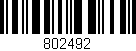 Código de barras (EAN, GTIN, SKU, ISBN): '802492'