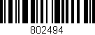 Código de barras (EAN, GTIN, SKU, ISBN): '802494'