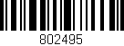 Código de barras (EAN, GTIN, SKU, ISBN): '802495'