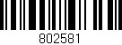 Código de barras (EAN, GTIN, SKU, ISBN): '802581'