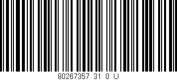 Código de barras (EAN, GTIN, SKU, ISBN): '80267357_31_0_U'