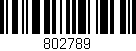 Código de barras (EAN, GTIN, SKU, ISBN): '802789'