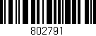 Código de barras (EAN, GTIN, SKU, ISBN): '802791'