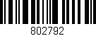 Código de barras (EAN, GTIN, SKU, ISBN): '802792'