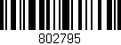 Código de barras (EAN, GTIN, SKU, ISBN): '802795'