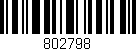 Código de barras (EAN, GTIN, SKU, ISBN): '802798'