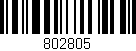 Código de barras (EAN, GTIN, SKU, ISBN): '802805'