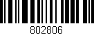 Código de barras (EAN, GTIN, SKU, ISBN): '802806'